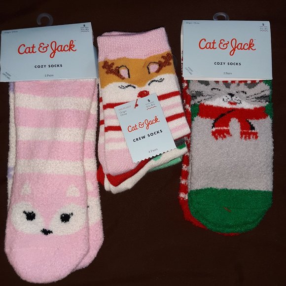 Cat & Jack Other - 8 New Pairs Girls Kids Cat & Jack Socks Size Small